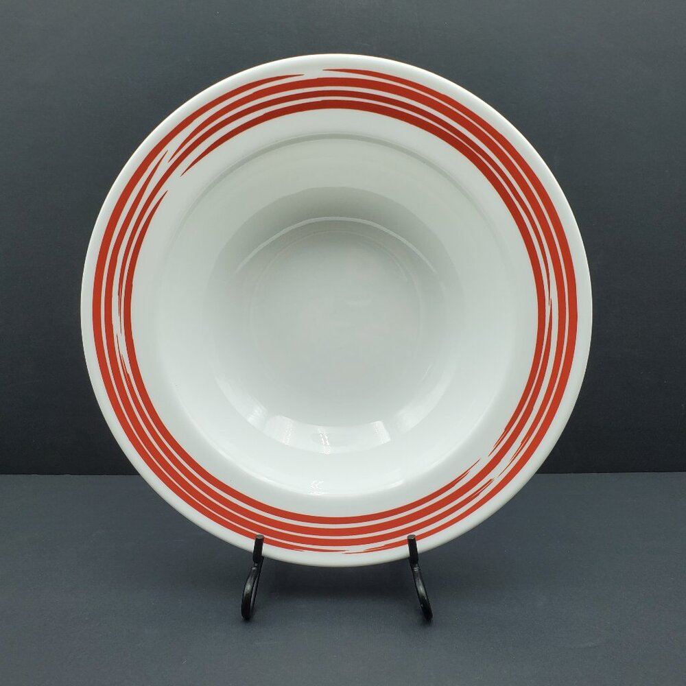 Corelle Strokes of Color Red Individual Dinner Pasta Bowl Cranberry Serving Bowl